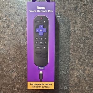 Roku Voice Remote Pro in Black and Purple